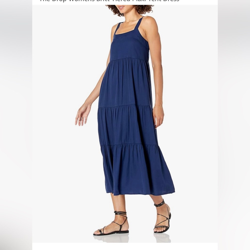 The Drop Britt Tiered Maxi Tent Dress Navy - Picture 3 of 4
